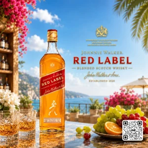 JOHNNIE WALKER RED LABEL วิสกี้น้ำผึ้งที่หยดลงบนควัน ราคาปลีก-ส่ง